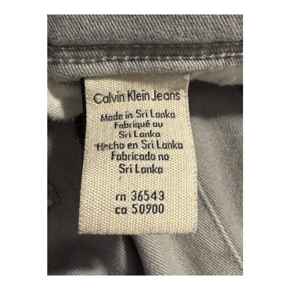 Calvin Klein‎ Women's Cropped Ultimate Skinny Jeans Gray Stretch Size 10 (30)